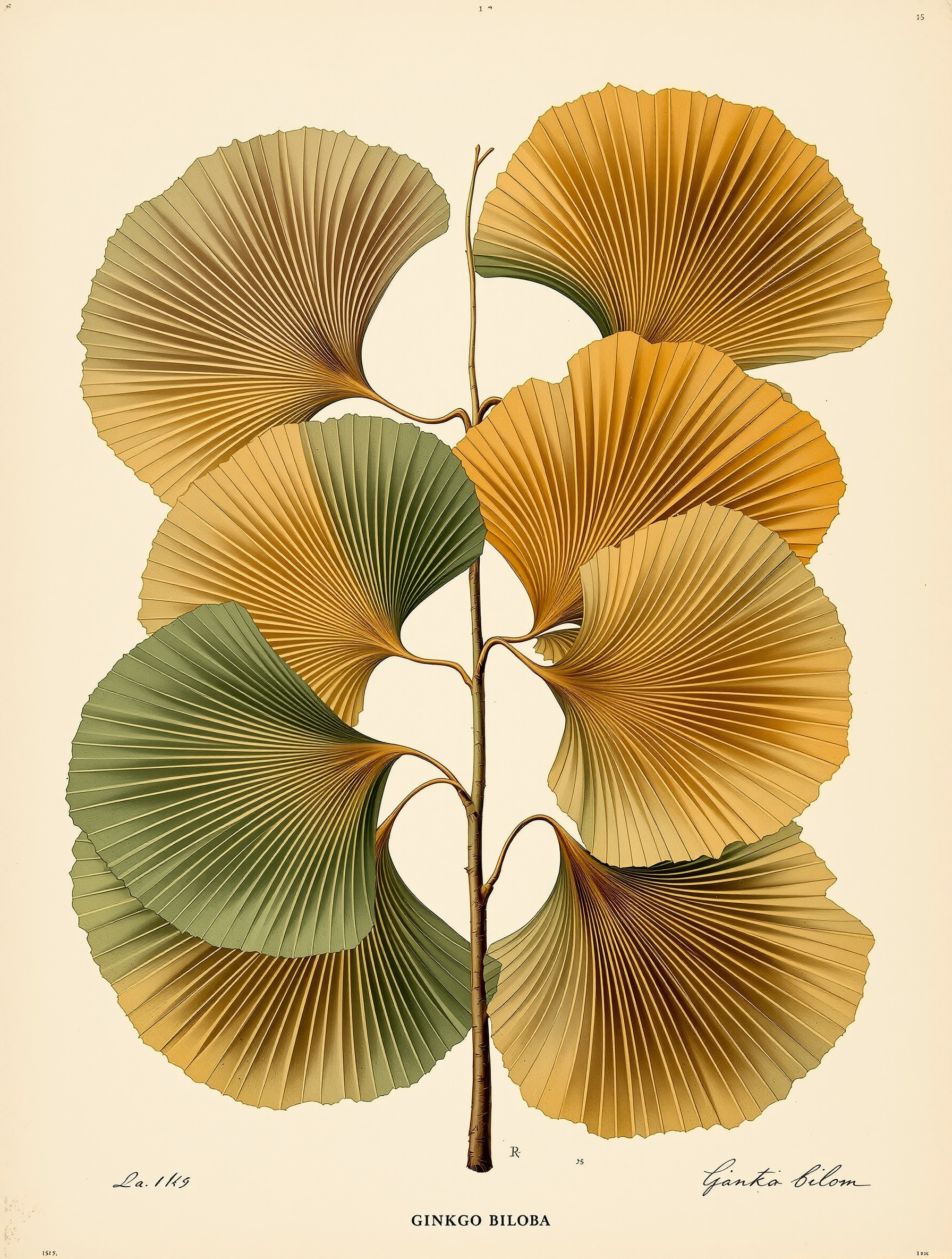 Planche botanique — Ginkgo biloba
